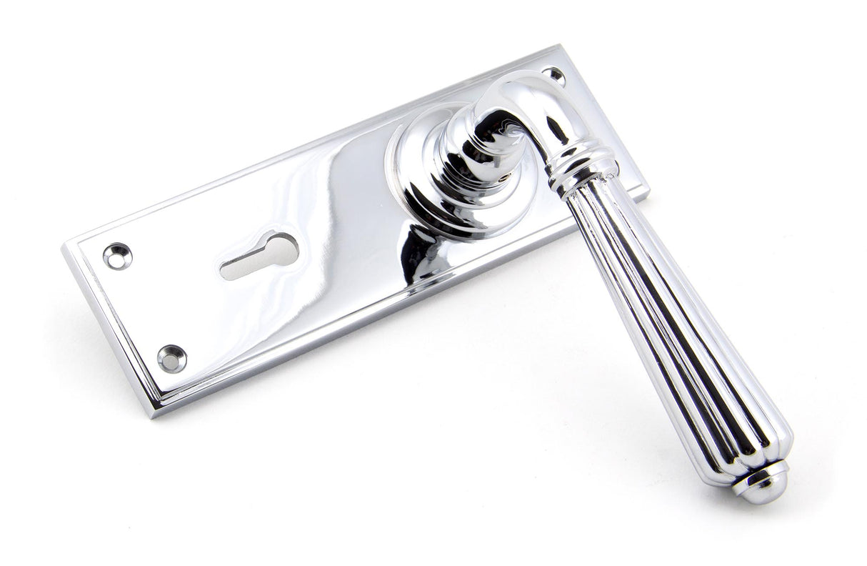 From The Anvil - Polished Chrome Hinton Lever Lock Set | Sku. 45316 | Trade Door Handles.