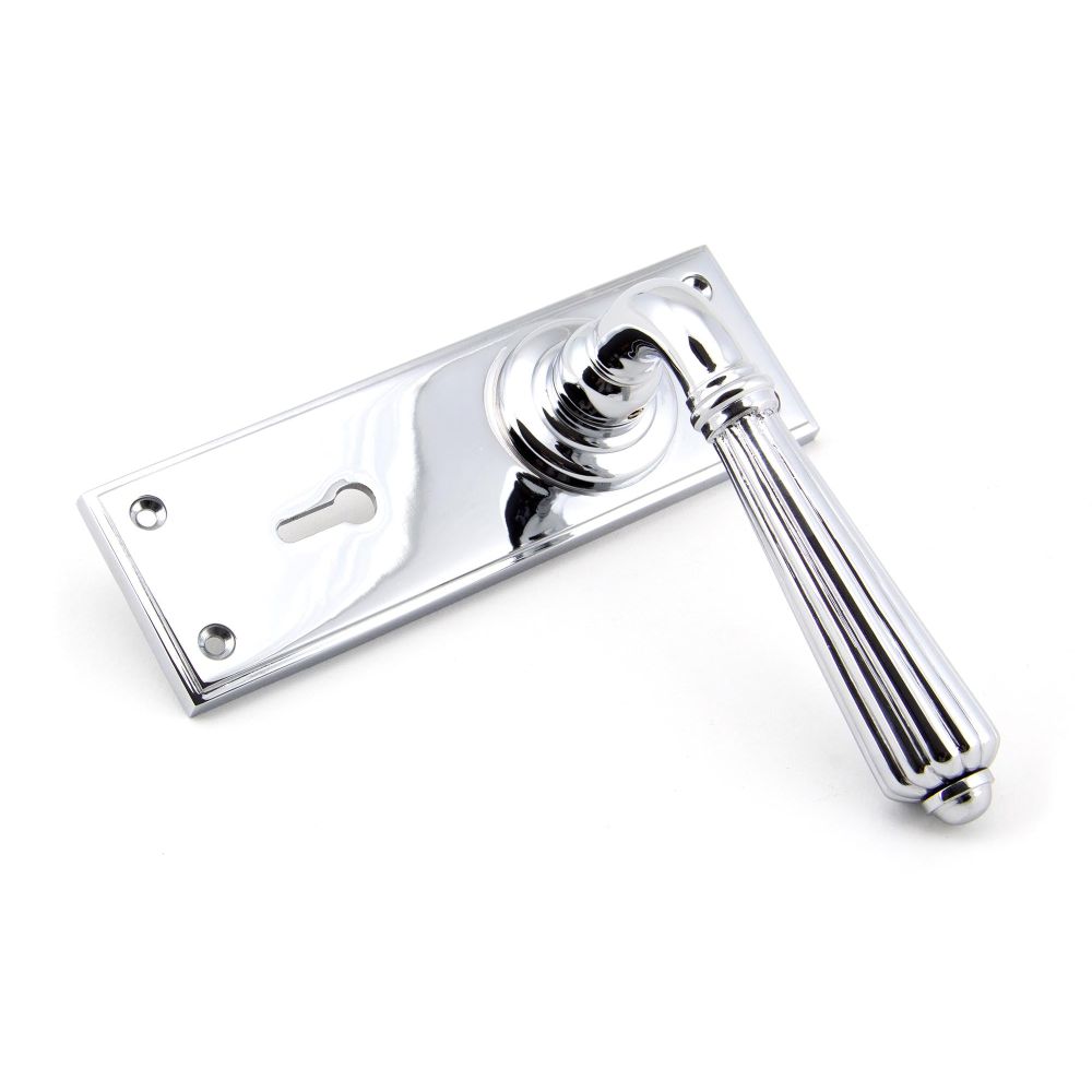 From The Anvil - Polished Chrome Hinton Lever Lock Set | Sku. 45316 | Trade Door Handles.