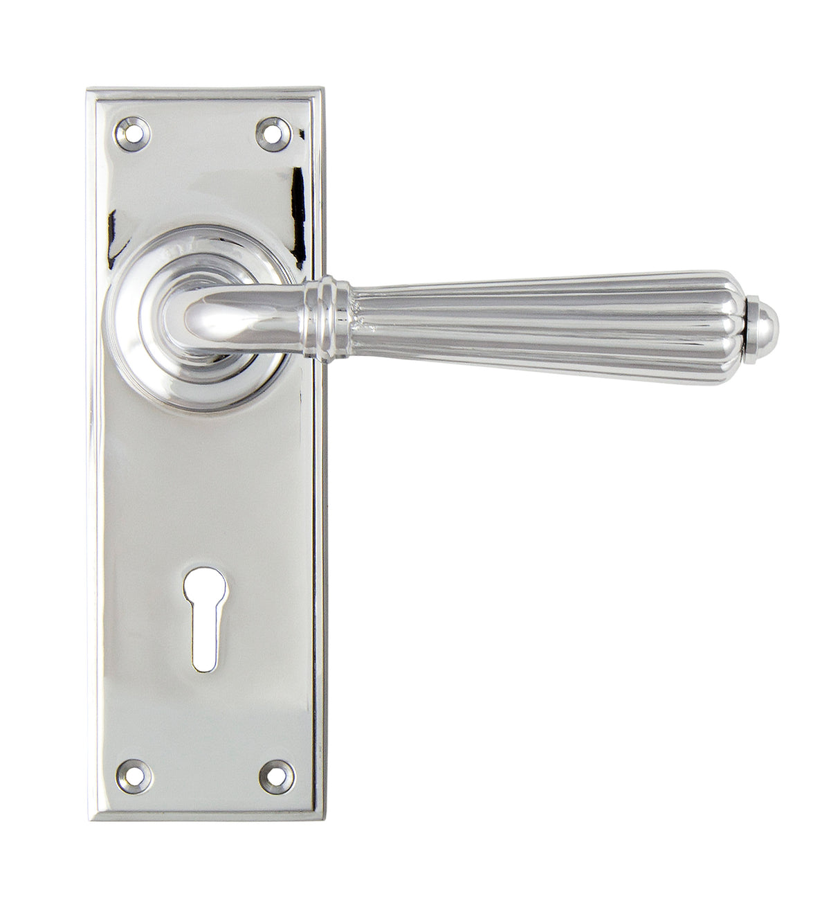 From The Anvil - Polished Chrome Hinton Lever Lock Set | Sku. 45316 | Trade Door Handles.