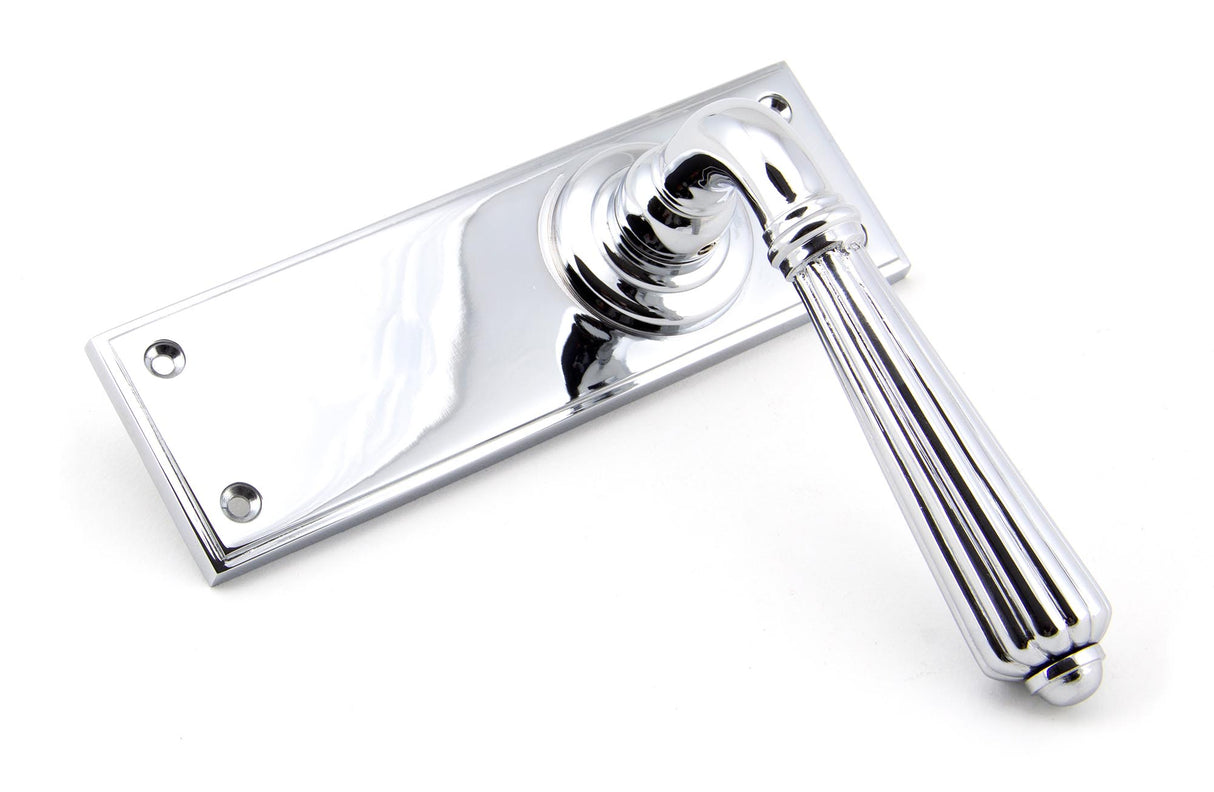 From The Anvil - Polished Chrome Hinton Lever Latch Set | Sku. 45317 | Trade Door Handles.
