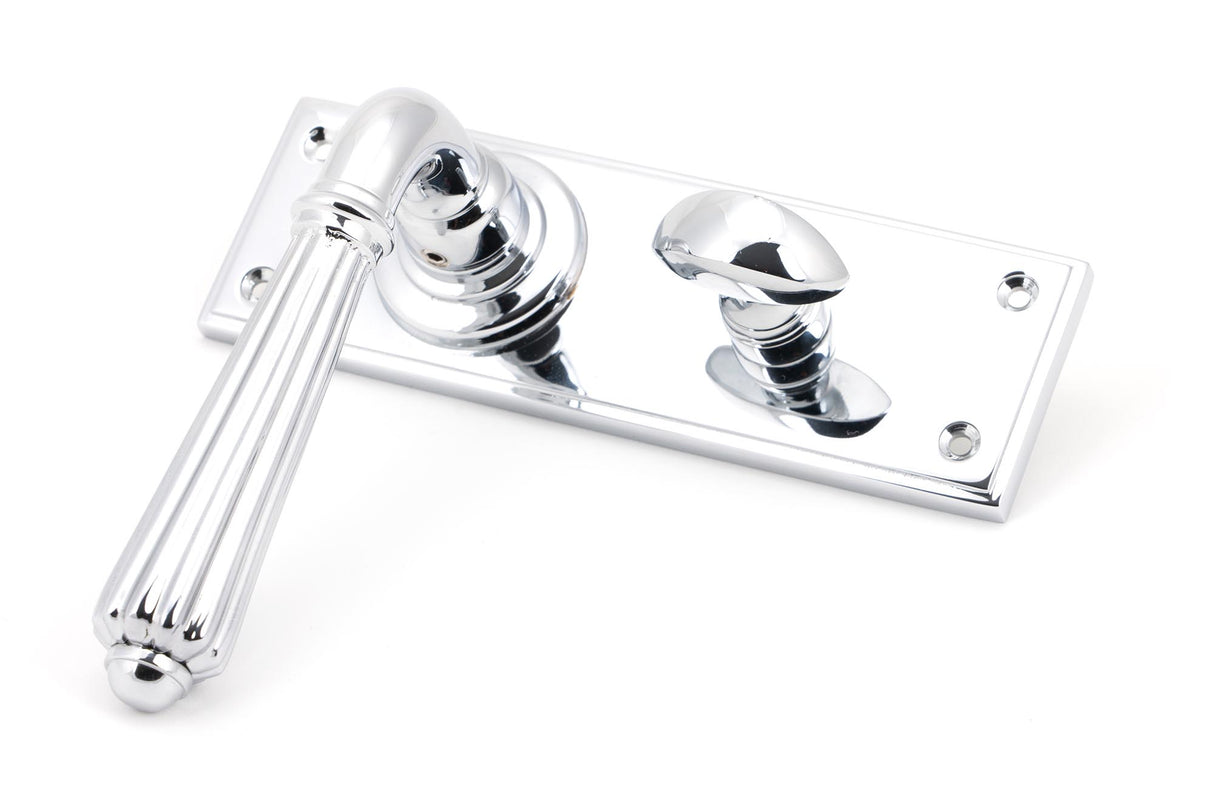 From The Anvil - Polished Chrome Hinton Lever Bathroom Set | Sku. 45318 | Trade Door Handles.