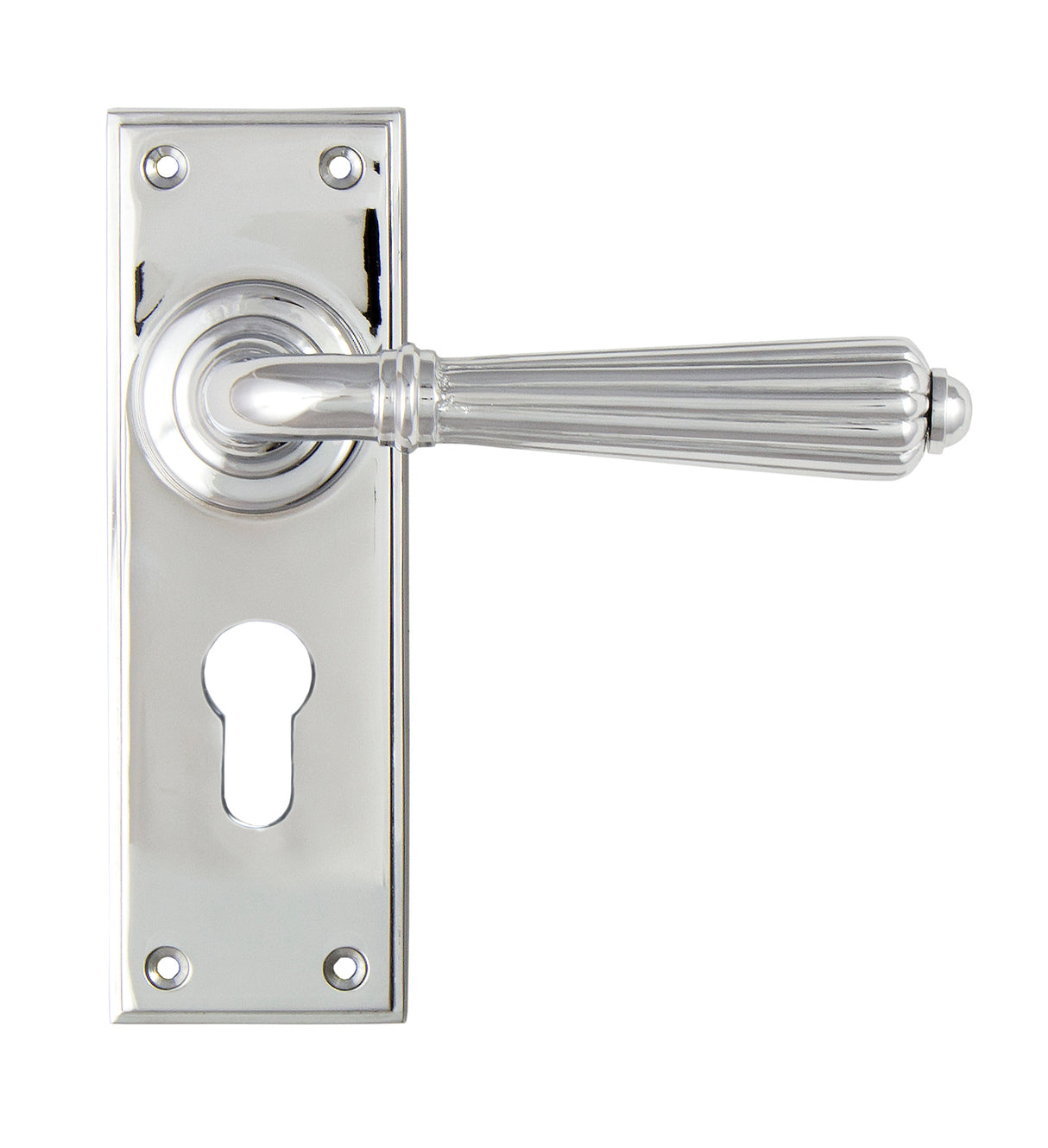 From The Anvil - Polished Chrome Hinton Lever Euro Lock Set | Sku. 45319 | Trade Door Handles.