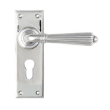From The Anvil - Polished Chrome Hinton Lever Euro Lock Set | Sku. 45319 | Trade Door Handles.