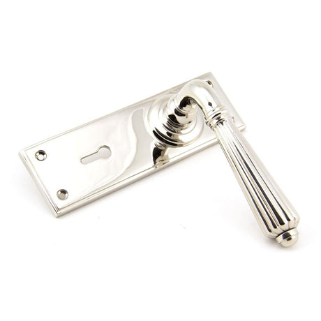 From The Anvil - Polished Nickel Hinton Lever Lock Set | Sku. 45322 | Trade Door Handles.