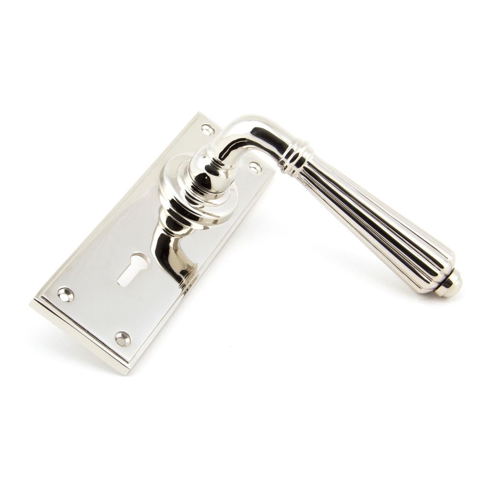 From The Anvil - Polished Nickel Hinton Lever Lock Set | Sku. 45322 | Trade Door Handles.
