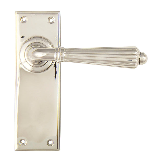 From The Anvil - Polished Nickel Hinton Lever Latch Set | Sku. 45323 | Trade Door Handles.