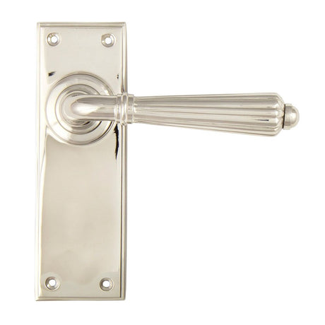 From The Anvil - Polished Nickel Hinton Lever Latch Set | Sku. 45323 | Trade Door Handles.