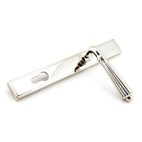 From The Anvil - Polished Nickel Hinton Slimline Lever Espag. Lock Set | Sku. 45326 | Trade Door Handles.