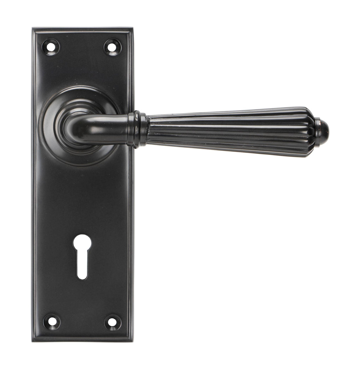 From The Anvil - Aged Bronze Hinton Lever Lock Set | Sku. 45328 | Trade Door Handles.