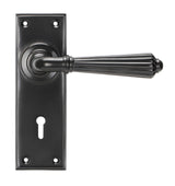 From The Anvil - Aged Bronze Hinton Lever Lock Set | Sku. 45328 | Trade Door Handles.