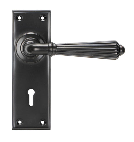 From The Anvil - Aged Bronze Hinton Lever Lock Set | Sku. 45328 | Trade Door Handles.