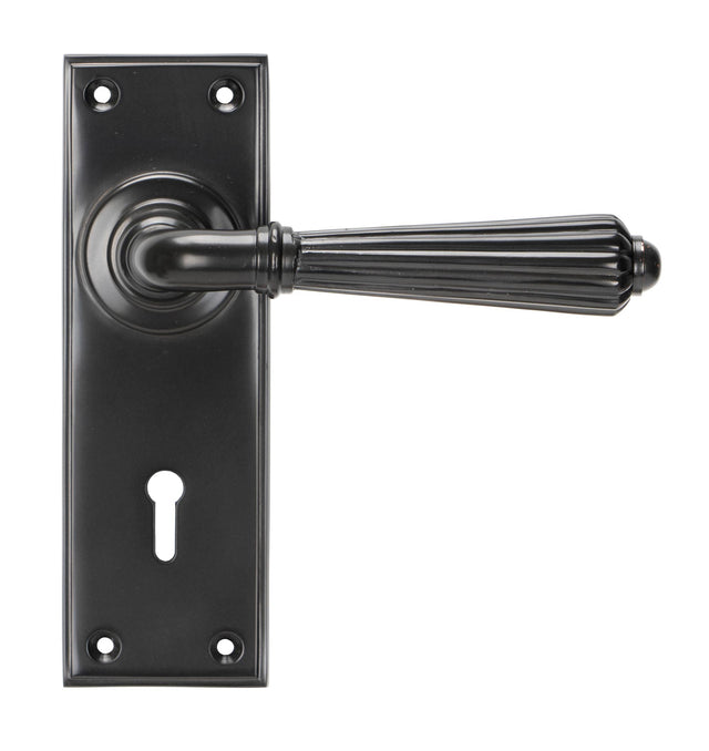 From The Anvil - Aged Bronze Hinton Lever Lock Set | Sku. 45328 | Trade Door Handles.