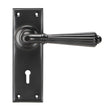From The Anvil - Aged Bronze Hinton Lever Lock Set | Sku. 45328 | Trade Door Handles.