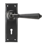 From The Anvil - Aged Bronze Hinton Lever Lock Set | Sku. 45328 | Trade Door Handles.