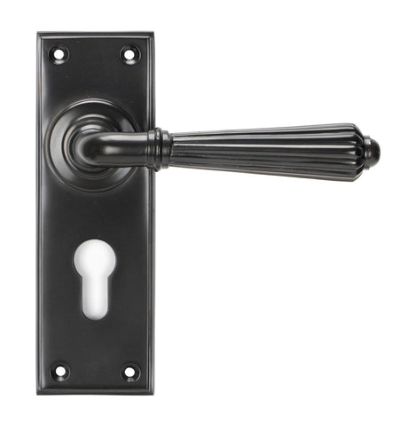 From The Anvil - Aged Bronze Hinton Lever Euro Lock Set | Sku. 45331 | Trade Door Handles.