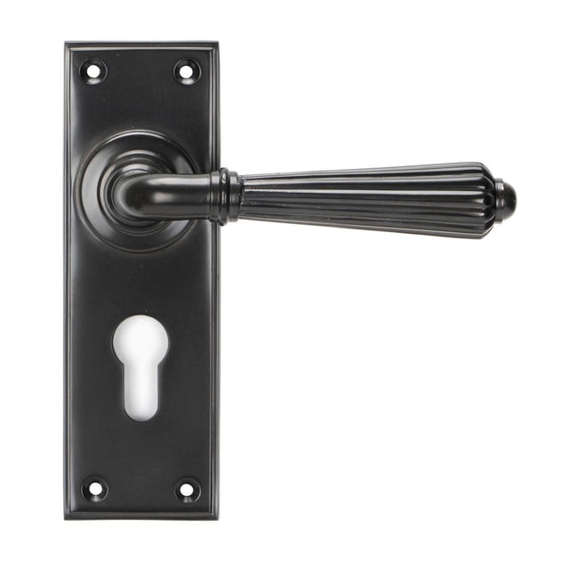 From The Anvil - Aged Bronze Hinton Lever Euro Lock Set | Sku. 45331 | Trade Door Handles.