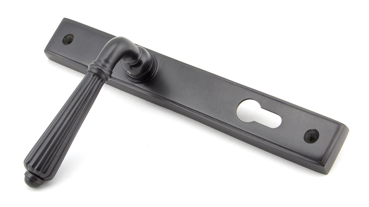 From The Anvil - Aged Bronze Hinton Slimline Lever Espag. Lock Set | Sku. 45332 | Trade Door Handles.