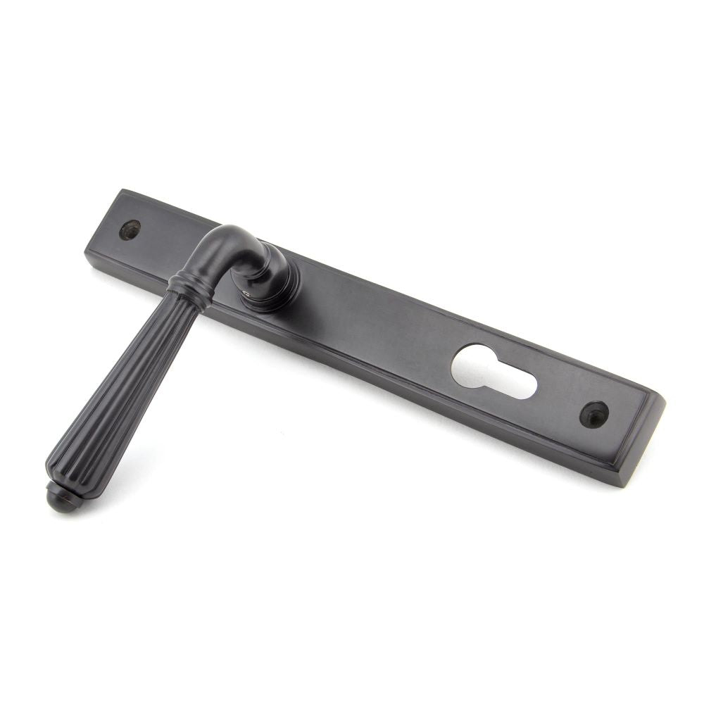 From The Anvil - Aged Bronze Hinton Slimline Lever Espag. Lock Set | Sku. 45332 | Trade Door Handles.