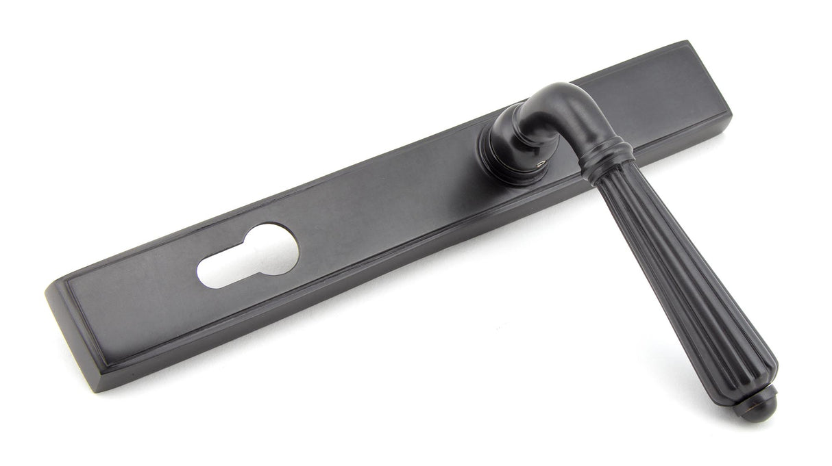 From The Anvil - Aged Bronze Hinton Slimline Lever Espag. Lock Set | Sku. 45332 | Trade Door Handles.