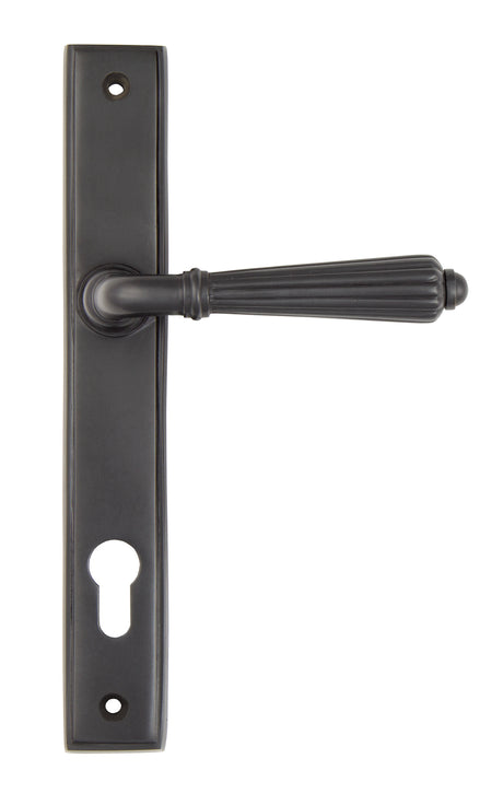 From The Anvil - Aged Bronze Hinton Slimline Lever Espag. Lock Set | Sku. 45332 | Trade Door Handles.