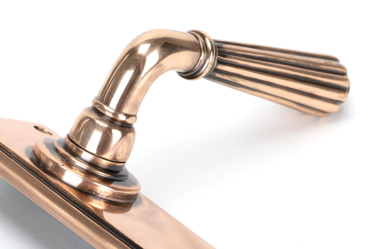 From The Anvil - Polished Bronze Hinton Lever Lock Set | Sku. 45334 | Trade Door Handles.