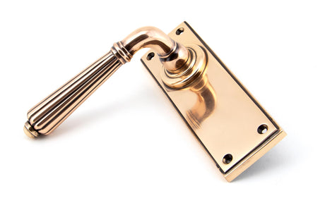 From The Anvil - Polished Bronze Hinton Lever Latch Set | Sku. 45335 | Trade Door Handles.