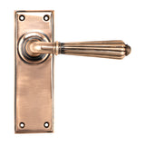 From The Anvil - Polished Bronze Hinton Lever Latch Set | Sku. 45335 | Trade Door Handles.