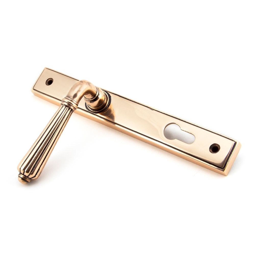 From The Anvil - Polished Bronze Hinton Slimline Lever Espag. Lock Set | Sku. 45338 | Trade Door Handles.
