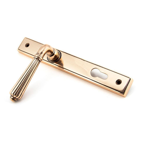 From The Anvil - Polished Bronze Hinton Slimline Lever Espag. Lock Set | Sku. 45338 | Trade Door Handles.