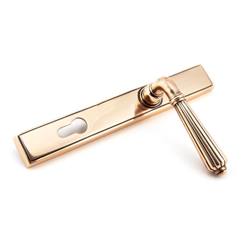 From The Anvil - Polished Bronze Hinton Slimline Lever Espag. Lock Set | Sku. 45338 | Trade Door Handles.