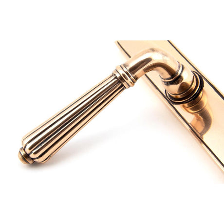 From The Anvil - Polished Bronze Hinton Slimline Lever Espag. Lock Set | Sku. 45338 | Trade Door Handles.