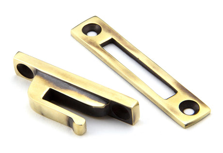 From The Anvil - Aged Brass Locking Hinton Fastener | Sku. 45339 | Trade Door Handles.