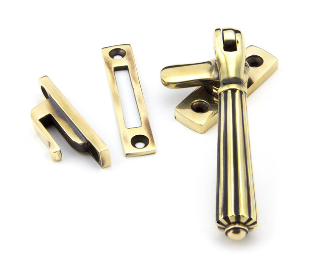 From The Anvil - Aged Brass Locking Hinton Fastener | Sku. 45339 | Trade Door Handles.