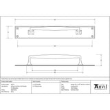 From The Anvil - Aged Brass 425mm Art Deco Pull Handle on Backplate | Sku. 45374 | Trade Door Handles.