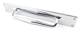 From The Anvil - Polished Chrome 425mm Art Deco Pull Handle on Backplate | Sku. 45375 | Trade Door Handles.