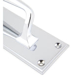 From The Anvil - Polished Chrome 425mm Art Deco Pull Handle on Backplate | Sku. 45375 | Trade Door Handles.