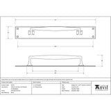 From The Anvil - Polished Chrome 425mm Art Deco Pull Handle on Backplate | Sku. 45375 | Trade Door Handles.