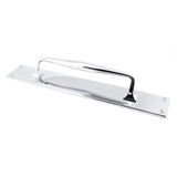 From The Anvil - Polished Chrome 425mm Art Deco Pull Handle on Backplate | Sku. 45375 | Trade Door Handles.
