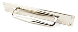 From The Anvil - Polished Nickel 425mm Art Deco Pull Handle on Backplate | Sku. 45376 | Trade Door Handles.