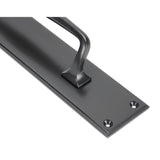 From The Anvil - Aged Bronze 425mm Art Deco Pull Handle on Backplate | Sku. 45377 | Trade Door Handles.