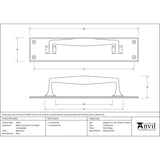 From The Anvil - Aged Brass 300mm Art Deco Pull Handle on Backplate | Sku. 45379 | Trade Door Handles.