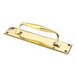 From The Anvil - Aged Brass 300mm Art Deco Pull Handle on Backplate | Sku. 45379 | Trade Door Handles.