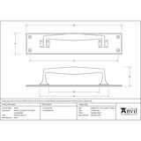 From The Anvil - Polished Chrome 300mm Art Deco Pull Handle on Backplate | Sku. 45380 | Trade Door Handles.