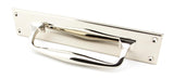 From The Anvil - Polished Nickel 300mm Art Deco Pull Handle on Backplate | Sku. 45381 | Trade Door Handles.