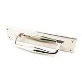 From The Anvil - Polished Nickel 300mm Art Deco Pull Handle on Backplate | Sku. 45381 | Trade Door Handles.