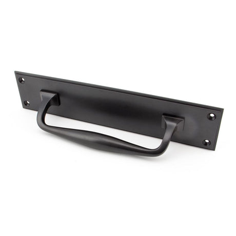 From The Anvil - Aged Bronze 300mm Art Deco Pull Handle on Backplate | Sku. 45382 | Trade Door Handles.