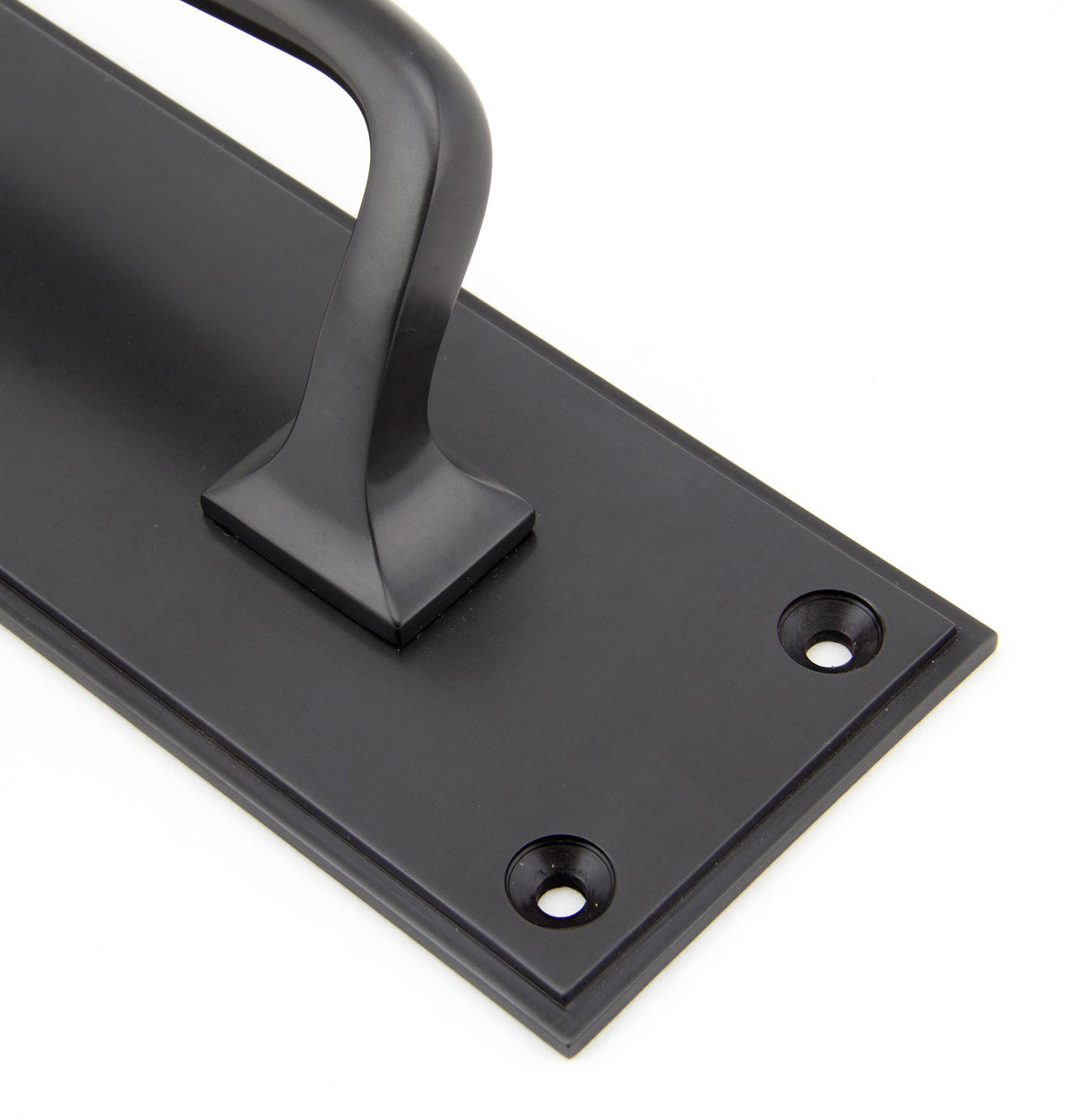 From The Anvil - Aged Bronze 300mm Art Deco Pull Handle on Backplate | Sku. 45382 | Trade Door Handles.