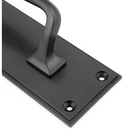 From The Anvil - Aged Bronze 300mm Art Deco Pull Handle on Backplate | Sku. 45382 | Trade Door Handles.