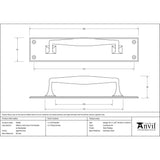 From The Anvil - Aged Bronze 300mm Art Deco Pull Handle on Backplate | Sku. 45382 | Trade Door Handles.