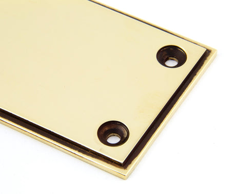 From The Anvil - Aged Brass 425mm Art Deco Fingerplate | Sku. 45384 | Trade Door Handles.